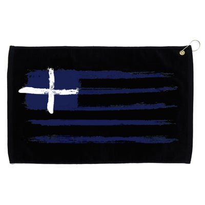 Vintage Greece Flag Grommeted Golf Towel