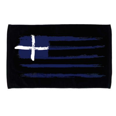 Vintage Greece Flag Microfiber Hand Towel