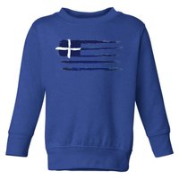 Vintage Greece Flag Toddler Sweatshirt