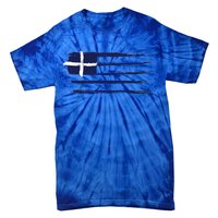 Vintage Greece Flag Tie-Dye T-Shirt