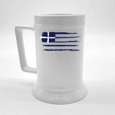 Vintage Greece Flag Beer Stein