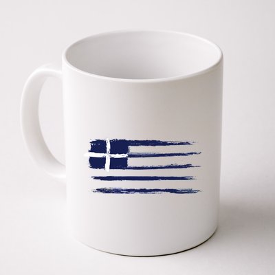 Vintage Greece Flag Coffee Mug