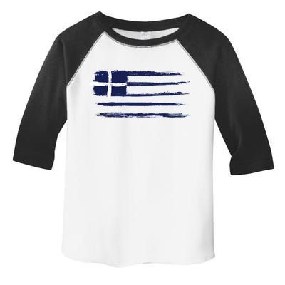 Vintage Greece Flag Toddler Fine Jersey T-Shirt