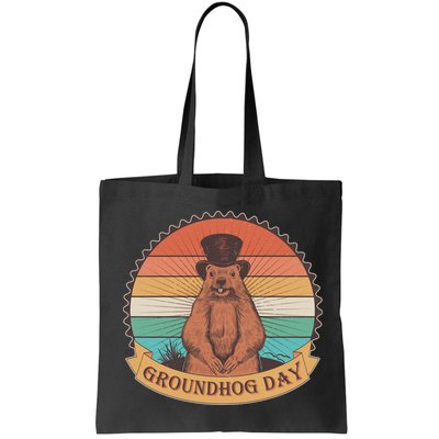 Vintage Groundhog Day Emblem Bag