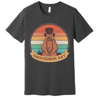 Vintage Groundhog Day Emblem Premium T-Shirt