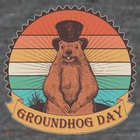 Vintage Groundhog Day Emblem Tank Top