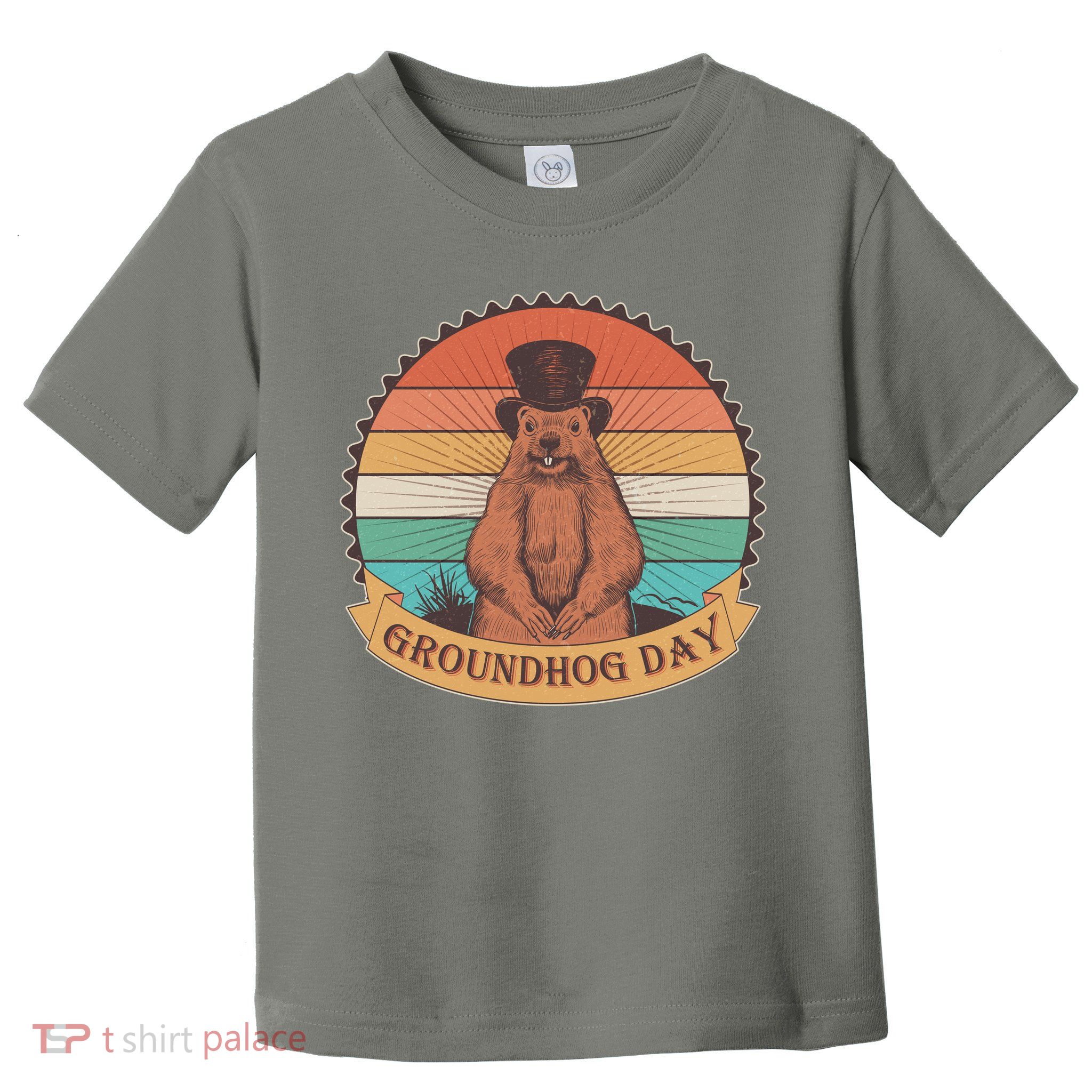 Vintage Groundhog Day Emblem Toddler T-Shirt
