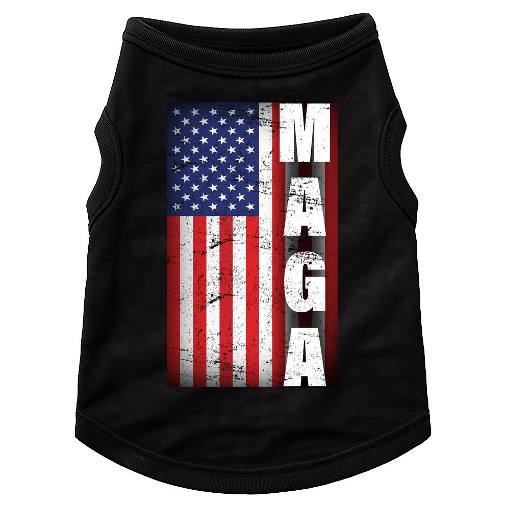 Vintage Grunge MAGA American Flag Doggie Tank