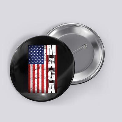 Vintage Grunge MAGA American Flag Button