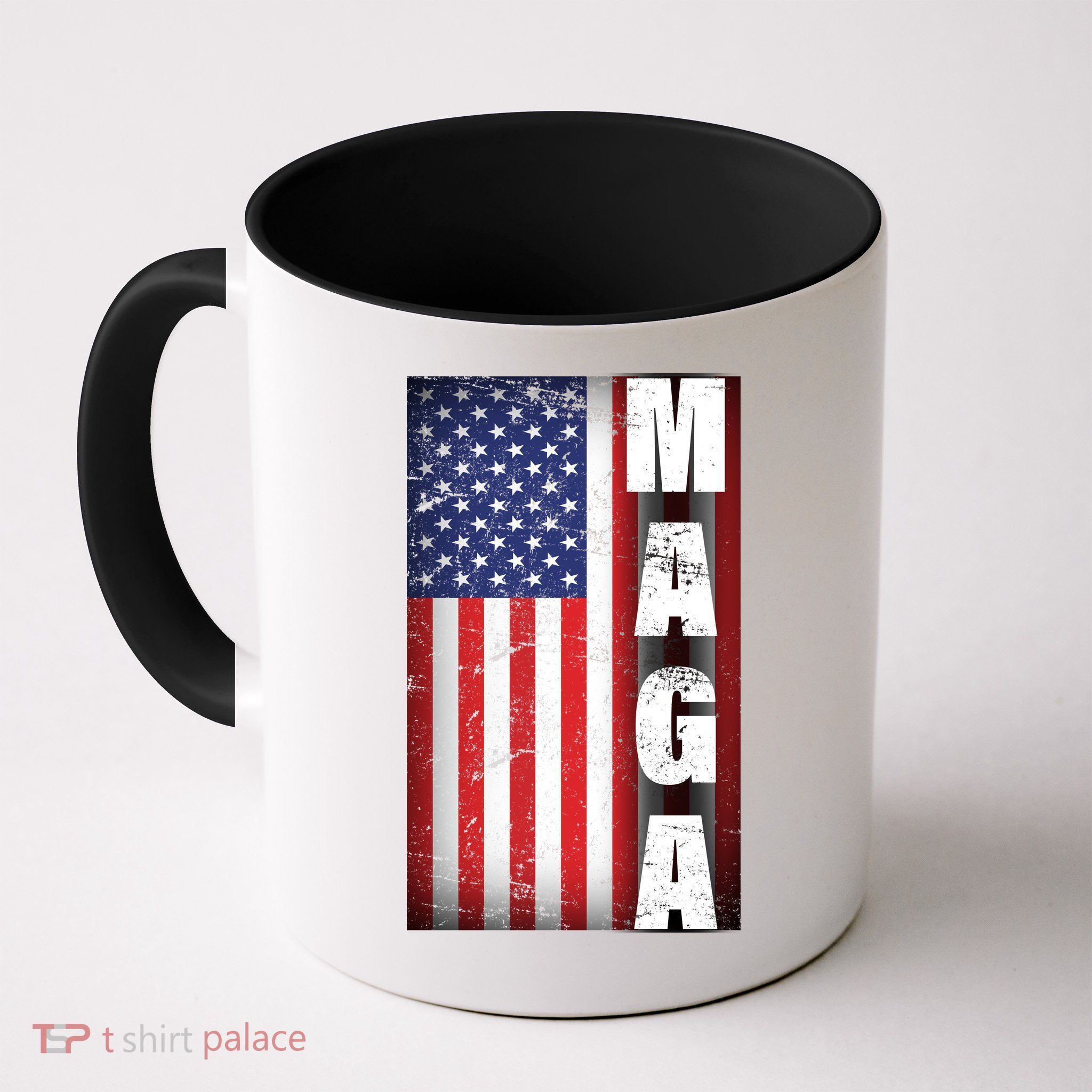 Vintage Grunge MAGA American Flag Mug