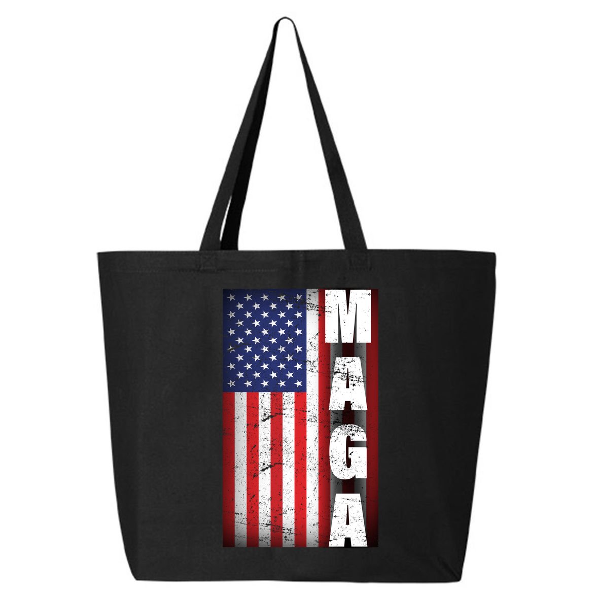 Vintage Grunge MAGA American Flag 25L Jumbo Tote