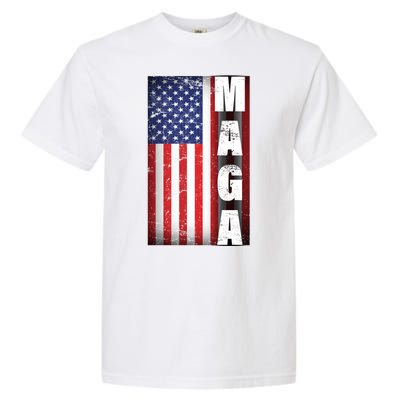 Vintage Grunge MAGA American Flag Garment-Dyed Heavyweight T-Shirt