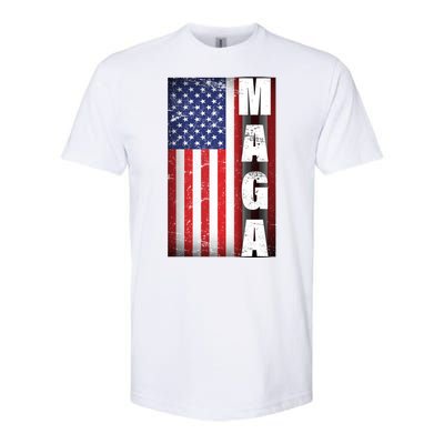 Vintage Grunge MAGA American Flag Softstyle® CVC T-Shirt