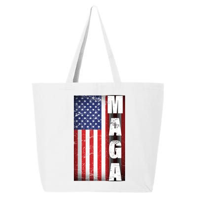 Vintage Grunge MAGA American Flag 25L Jumbo Tote