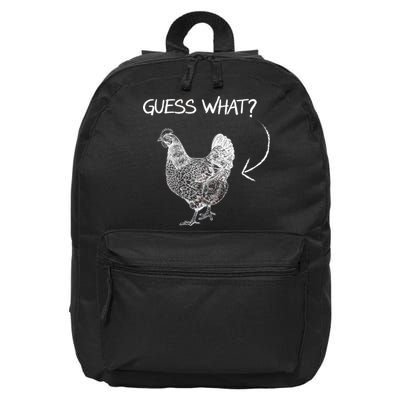 Vintage Guess What Chicken Butt Funny 16 in Basic Backpack