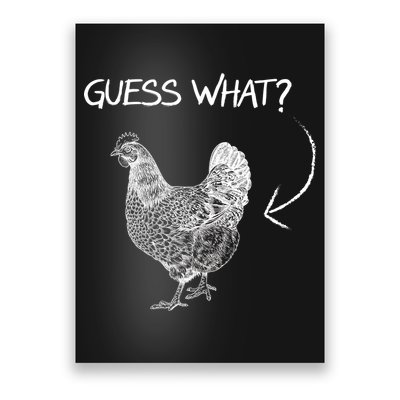 Vintage Guess What Chicken Butt Funny Poster