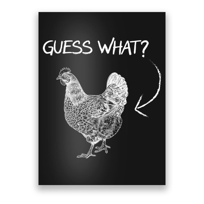 Vintage Guess What Chicken Butt Funny Poster