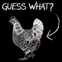 Vintage Guess What Chicken Butt Funny Poster