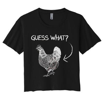Vintage Guess What Chicken Butt Funny Crop Top