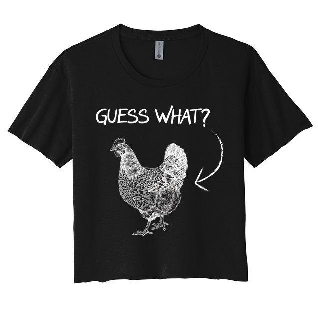 Vintage Guess What Chicken Butt Funny Crop Top