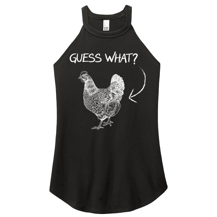 Vintage Guess What Chicken Butt Funny Women's Perfect Tri Rocker Tank