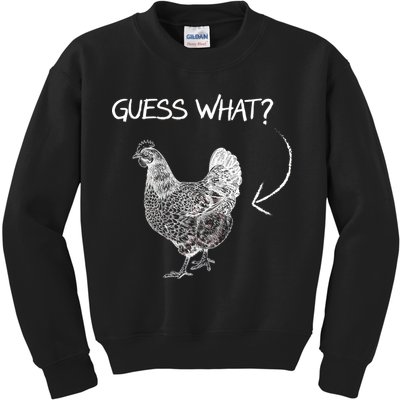 Vintage Guess What Chicken Butt Funny Kids Sweatshirt