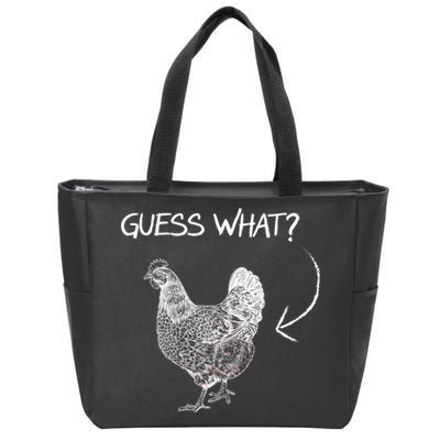 Vintage Guess What Chicken Butt Funny Zip Tote Bag