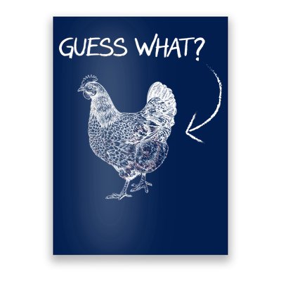 Vintage Guess What Chicken Butt Funny Poster