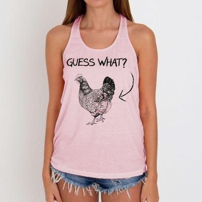 Vintage Guess What Chicken Butt Funny Women's Knotted Racerback Tank