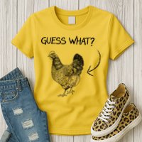 Vintage Guess What Chicken Butt Funny Womens T-Shirt
