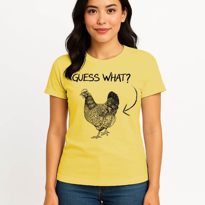 Vintage Guess What Chicken Butt Funny Womens T-Shirt