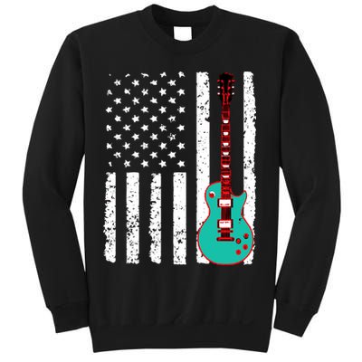 Vintage Guitar American Flag Sweatshirt