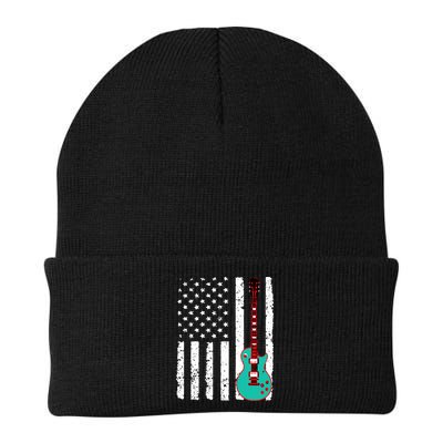 Vintage Guitar American Flag Beanie