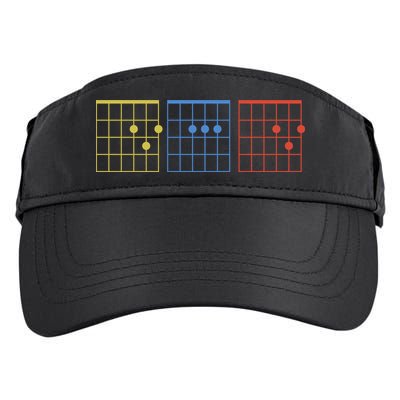 Vintage Guitar Chord Dad Funny Music Fathers Day Adult Drive Performance Visor