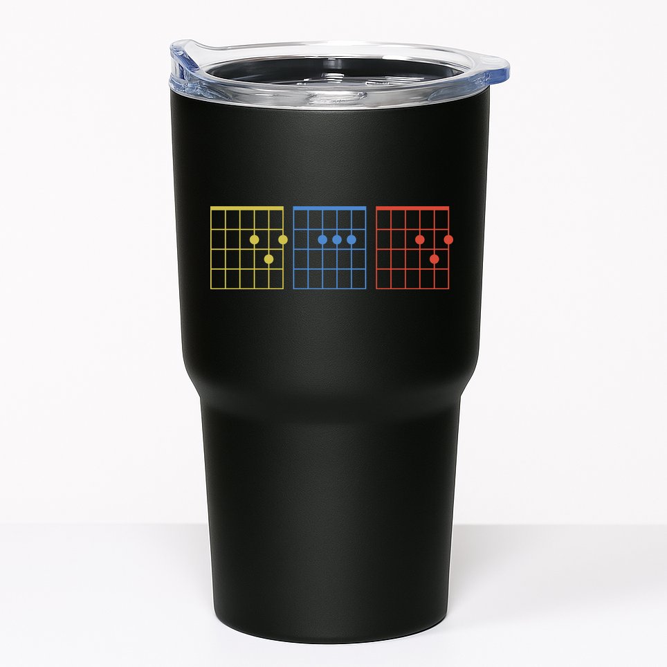 Vintage Guitar Chord Dad Funny Music Fathers Day Tumbler