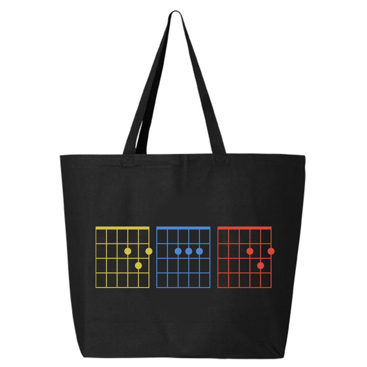 Vintage Guitar Chord Dad Funny Music Fathers Day 25L Jumbo Tote