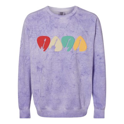 Vintage Guitar Picks  Colorblast Crewneck Sweatshirt