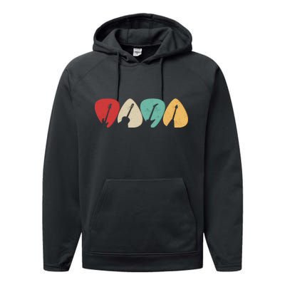 Vintage Guitar Picks  Performance Fleece Hoodie