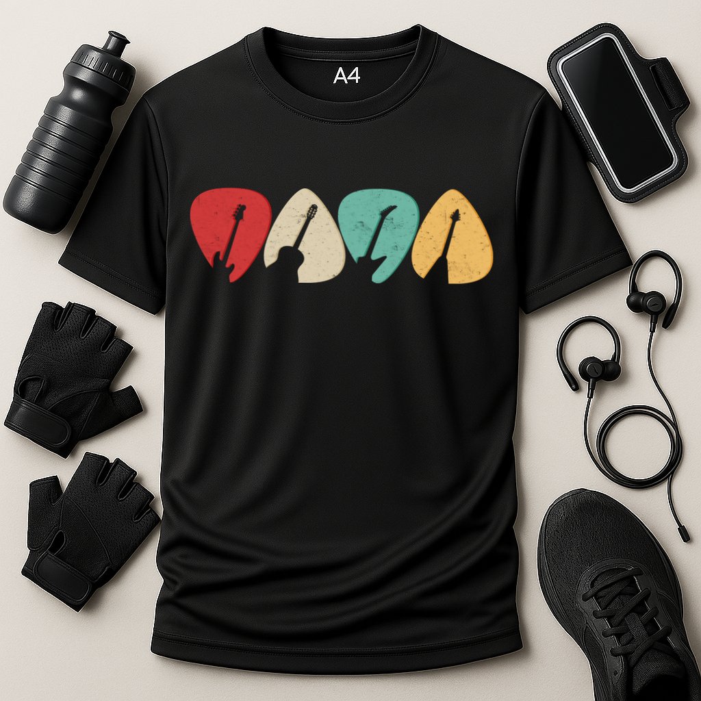 Vintage Guitar Picks  Cooling Performance Crew T-Shirt