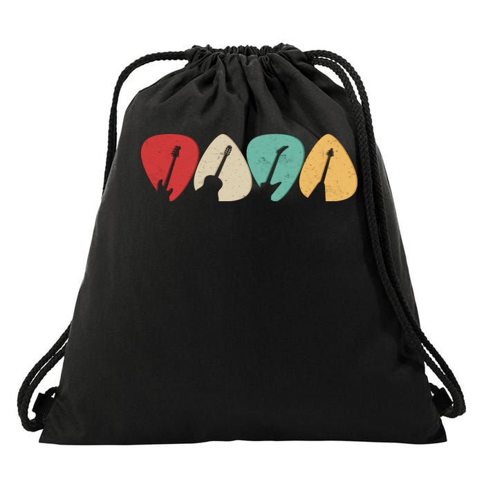 Vintage Guitar Picks  Drawstring Bag