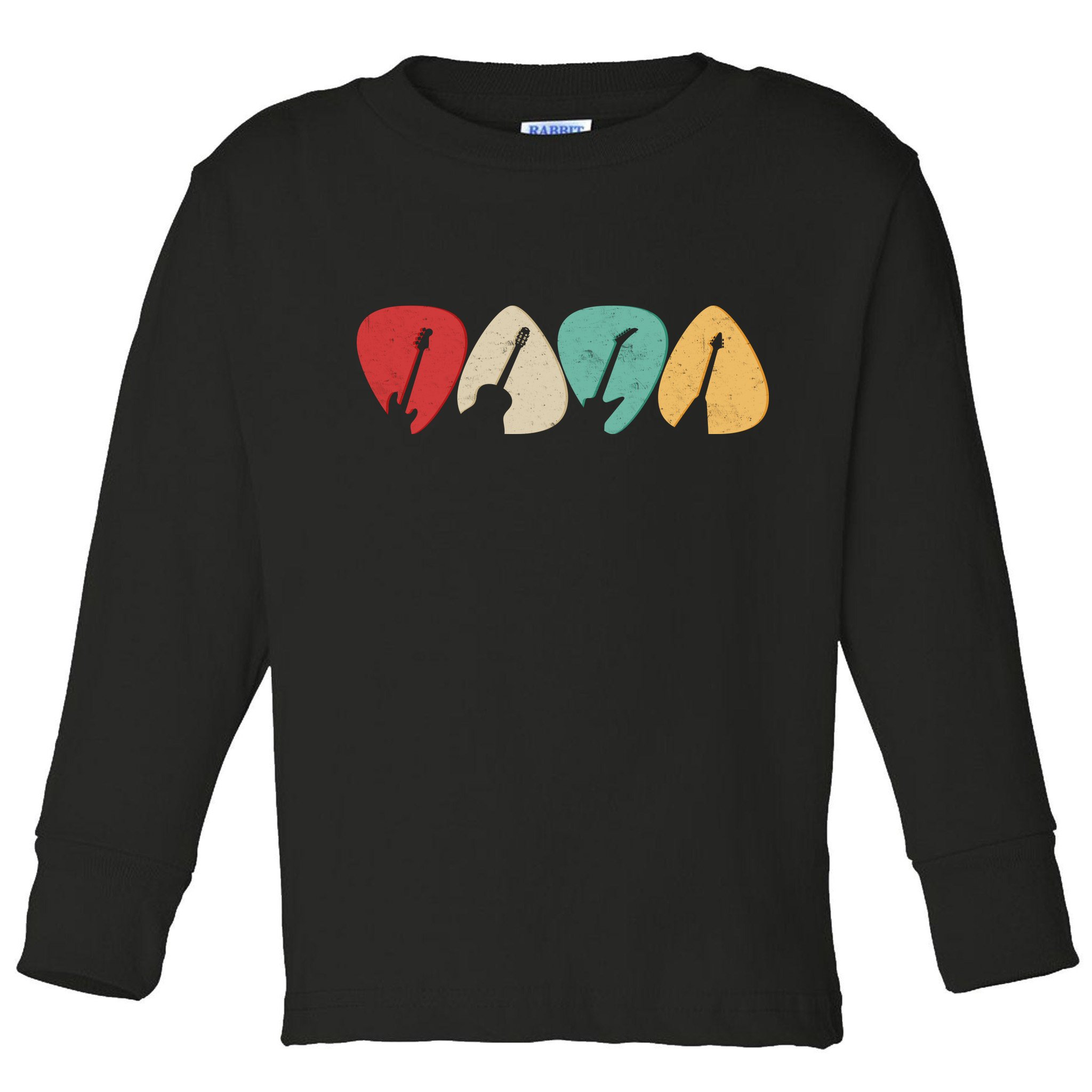 Vintage Guitar Picks  Toddler Long Sleeve Shirt