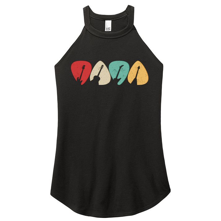 Vintage Guitar Picks  Women's Perfect Tri Rocker Tank