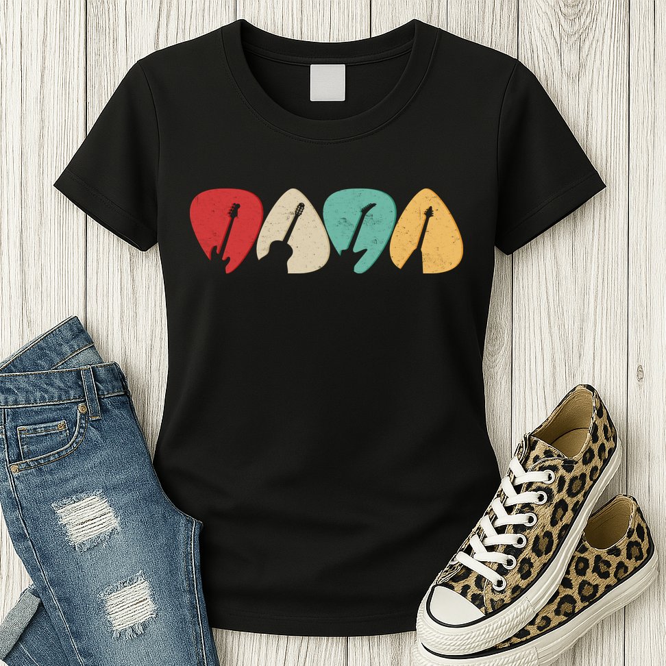 Vintage Guitar Picks  Womens T-Shirt