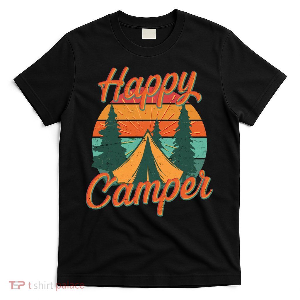 Vintage Happy Camper Emblem T-Shirt
