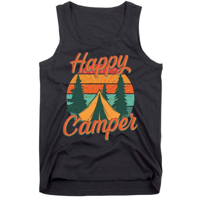 Vintage Happy Camper Emblem Tank Top