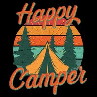 Vintage Happy Camper Emblem Tank Top