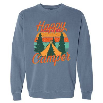 Vintage Happy Camper Emblem Garment-Dyed Sweatshirt