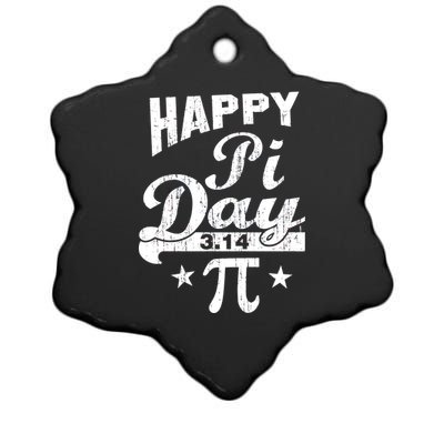 Vintage Happy Pi Day 3.14 Ceramic Star Ornament