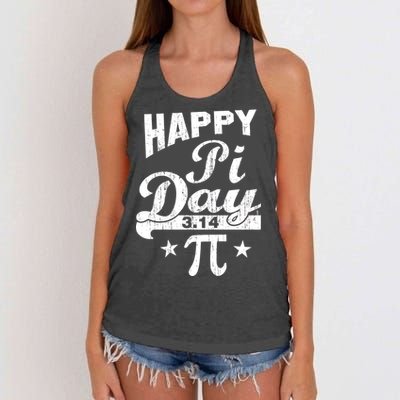 Vintage Happy Pi Day 3.14 Women's Knotted Racerback Tank