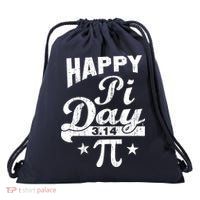 Vintage Happy Pi Day 3.14 Drawstring Bag